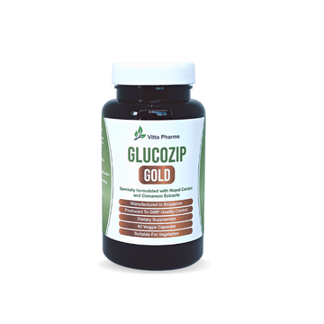 Vitta Pharms, Glucozip Gold, 60 capsules